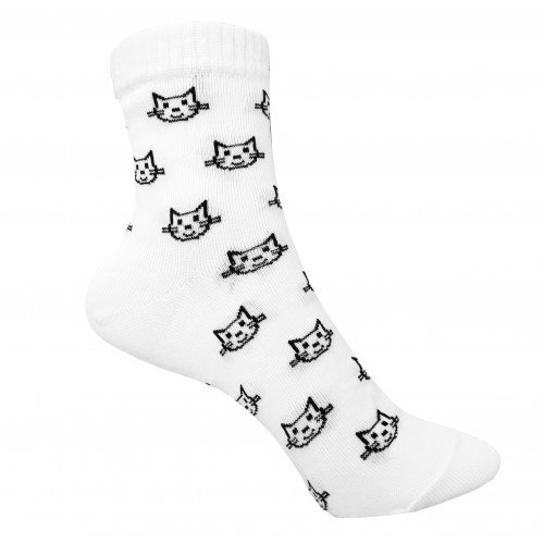 Классические носки с котиком VERONA (белый)