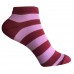 Женские укороченные носки в полоску VERONA (розово-бордовые)