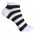 Женские укороченные носки в полоску VERONA (черно-белый)