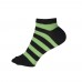 Женские укороченные носки в полоску VERONA (зеленные)