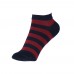 Женские укороченные носки в полоску VERONA (бордовые)