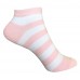 Женские укороченные носки в полоску VERONA (розово-белые)