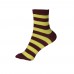 Женские носки в полоску VERONA (желто-бордовый)