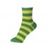 Женские носки в полоску VERONA (желто-зеленные) 